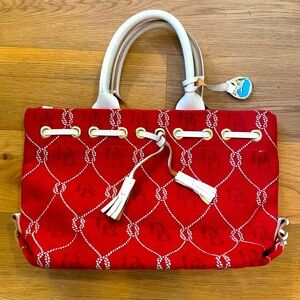 Dooney & Bourke red and white y2k purse